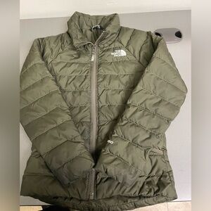 The North Face Women's Olive Puffer 550 Jacket girls small 7/8
